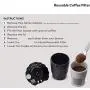 Cofe Reusable Coffee Filter compatible with Keurig My K-Cup 1.0&2.0 all Keurig home Coffee makers (black, 2pcs/pack)