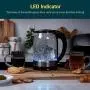 COSORI Electric Kettle Glass Hot Water Boiler & Tea Heater with LED Indicator Inner Lid & Bottom, Auto Shut-Off&Boil-Dry Protection, BPA Free,1.7L, Black COSORI Electric Kettle Glass Hot Water Boiler & Tea Heater with LED Indicator Inner Lid & Bottom, Auto Shut-Off&Boil-Dry Protection, BPA Free,1.7L, Black