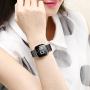 MEFEO Compatible with Fitbit Versa Bands, Stainless Steel Metal Band Mesh Bracelet with Strong Magnet Lock Wristbands Replacement for Fitbit Versa/Versa 2/Versa Lite/SE (Black, Small)