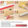 Suptikes 2 Pack Door Draft Stopper，Door Sweep for Exterior & Interior Doors,Door Bottom Seal Dust and Noise Insulation Weather Stripping Draft Guard Insulator, 1-4/5'' W x 37'' L,White