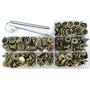 INNETOC 100 Sets - 12mm(1/2'') Metal Line 24 Gunmetal Black Plated Steel Snaps Fastener Leather Rapid Rivet Button Sewing with Seting Tool (12mm, Bronze)