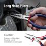 WORKPRO 7-piece Pliers Set (8-inch Groove Joint Pliers, 6-inch Long Nose, 6-inch Slip Joint, 4-1/2 Inch Long Nose, 6-inch Diagonal, 7-inch Linesman, 8-inch Slip Joint) for DIY & Home Use