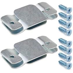 Metal Sectional Couch Connectors Furniture Interlocking,Sectional Sofa Fastener Software Bracket with Screws for Loveseat, Recliner, Chair or Chaise Lounge (4 Pcs)