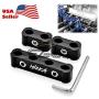 3Pcs Black Aluminum Engine Spark Plug Wire Separator Divider Organizer Clamp Kit