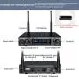 Metal Wireless Receiver, Phenyx Pro UHF Wireless Microphone System With 2 Bodypacks, 2 Lapels and 2 Headsets, Fixed Frequency, 16 Hrs Long Battery Life, Ideal for Church, Outdoor Events (PTU-51D)