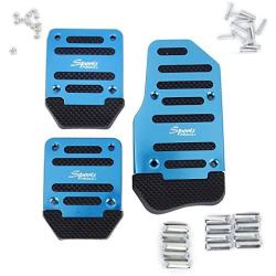 SZSS-CAR 3pcs Nonslip MT Car Pedal Pads Auto Sports Gas Fuel Petrol Clutch Brake Pad Cover Foot Pedals Rest Plate Kits For Manual Transmission Car