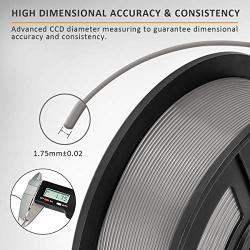 SUNLU PLA 3D Printer Filament, PLA Filament 1.75mm Dimensional Accuracy +/- 0.02 mm, 1 KG Spool, PLA Gray