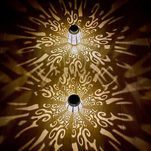 Kurala 2 Pack Hanging Solar Lanterns Solar Lights Waterproof Metal Garden Patio Lawn Outdoor Decoration