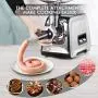 Powerful ALTRA Electric Food Meat Grinder, Heavy Duty Multifunction Meat Mincer Sausage Stuffer with Sausage Tube & Kubbe Maker, 2 Stainless Steel Blades, 3 Sizes Plates, Concealed Storage Box Design