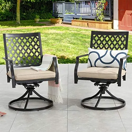 Patio Festival Swivel Patio Chairs Dining Chair Metal Frame Bistro Set Outdoor Furniture for Garden Backyard Club Set of 2 Patio Festival Swivel Patio Chairs Dining Chair Metal Frame Bistro Set Outdoor Furniture for Garden Backyard Club Set of 2