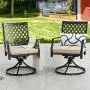 Patio Festival Swivel Patio Chairs Dining Chair Metal Frame Bistro Set Outdoor Furniture for Garden Backyard Club Set of 2 Patio Festival Swivel Patio Chairs Dining Chair Metal Frame Bistro Set Outdoor Furniture for Garden Backyard Club Set of 2