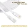 Jadaol Cat 6 Ethernet Cable 15 ft - Flat Internet Network Lan patch cord Short – faster than Cat5e/Cat5, Slim Cat6 High Speed Computer wire With Snagless Rj45 Connectors for Router, PS4, Xobx – 15 feet White, 15Ft-White (4453055)
