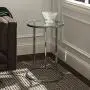 Walker Edison Ophelia Contemporary Metal and Glass Round C Accent Table, 16 Inch, Glass and Silver Walker Edison Ophelia Contemporary Metal and Glass Round C Accent Table, 16 Inch, Glass and Silver