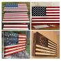 American Flag Star Stencil Templates - 6 Pack 50 Stars 1776 13 Stars Flag Stencils for Painting on Wood and Walls, Reusable Plastic Stencils in 3 Sizes for Wood Burning & Wall Art