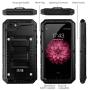 iPhone SE 2020 Case,Military Grade IP68 Waterproof Dustproof Shockproof Full Body Sealed Underwater Case with Built-in Screen Protector Heavy Duty Metal Rugged Case for iPhone 7/8 (Waterproof Black)