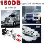 4 Air Horn Trumpet for Car Truck Train, 150DB Super Loud Train Horns kit for Trucks Van Boat, with 120 PSI 12V Compressor and Gauge 4 Air Horn Trumpet for Car Truck Train, 150DB Super Loud Train Horns kit for Trucks Van Boat, with 120 PSI 12V Compressor and Gauge