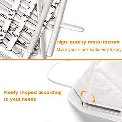 Metal Bridge Nose Strip for Masks, Self Adhesive Aluminum Nose Bridge for Mask, Aluminum Metal Flat Strips Straps Adjustable Nose Clips Wire for DIY Face Mask Making Accessories for Sewing Crafts