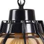 IJ INJUICY Outdoor Hanging Lamp Lantern, Waterproof Pendant Lighting Fixture in Painted Metal with Glass Globe, Exterior Ceiling Light for Porch, Entryway,Restaurant 9.1'' (Black)