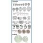 Mirror Keychain 58mm 2-1/4'' Supplies 100sets for Pro Maker Machine Commerciadiy