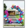 LANGXUN Φ8.5ft (2.6m) Large Size Golden Metal Round Balloon Arch kit Decoration, for Birthday Decoration, Wedding Decoration and Photo Background Decoration LANGXUN Φ8.5ft (2.6m) Large Size Golden Metal Round Balloon Arch kit Decoration, for Birthday Decoration, Wedding Decoration and Photo Background Decoration