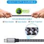 USB Type C Cable 3A Fast Charging, TAKAGI (3-Pack 6feet) USB-A to USB-C Nylon Braided Data Sync Transfer Cord Compatible with Galaxy S10 S10E S9 S8 S20 Plus, Note 10 9 8 and Other USB C Charger