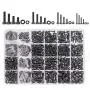 DYWISHKEY 1220 PCS M2 M3 M4 M5, 12.9 Grade Alloy Steel Hex Socket Head Cap Bolts Screws Nuts Washers Assortment Kit with Hex Wrenches