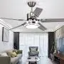 Reversible Ceiling Fan with Light and Remote Control, Stainless Steel, Silver (42in) Reversible Ceiling Fan with Light and Remote Control, Stainless Steel, Silver (42in)