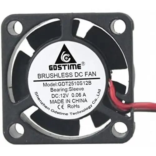 GDSTIME 25mm X 25mm X 10mm 2.5cm Small 12v Brushless Dc Mini Cooling Fan GDSTIME 25mm X 25mm X 10mm 2.5cm Small 12v Brushless Dc Mini Cooling Fan