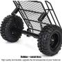 Woyisisi RC Trailer, RC Metal Bucket Trailer Simulation Trailing Car for TRX4 D90 SCX10 CC01 1/10 DIY Parts(Black)
