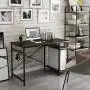 Engriy Writing Computer Desk 47'', Home Office Study Desk with 2 Storage Shelves on Left or Right Side, Modern Simple Style Wood Table Metal Frame for PC Laptop Notebook Engriy Writing Computer Desk 47'', Home Office Study Desk with 2 Storage Shelves on Left or Right Side, Modern Simple Style Wood Table Metal Frame for PC Laptop Notebook