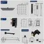 Tenfe Shower System with 10 Inches Rain Shower Head and Square Handheld Spray, Matte Black Wall Mounted Rainfall Showerhead Combo Set (Contain Brass Rough-in Valve Body and Trim) Tenfe Shower System with 10 Inches Rain Shower Head and Square Handheld Spray, Matte Black Wall Mounted Rainfall Showerhead Combo Set (Contain Brass Rough-in Valve Body and Trim)