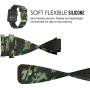 MoKo Band Compatible with Garmin Vivoactive, Soft Silicone Replacement Fitness Bands Wristbands with Metal Clasps fit Vivoactive/Vivoactive Acetate Sports GPS Smart Watch - Ground Force Camouflage