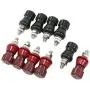 uxcell M6 Thread Dia Plastic Metal Binding Post Terminal 10 Pcs Dark Red Black