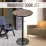 HOMCOM 42'' H Rustic Industrial Metal Elm Wood Top Bar Height Standing Pub Table HOMCOM 42'' H Rustic Industrial Metal Elm Wood Top Bar Height Standing Pub Table