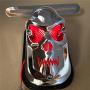 SMT-Chrome Red Skull Metal Brake Tail Light Signal Compatible With Motorcycle Bike [B00RUESF8I]