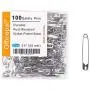 Officepal 100-Piece Safety Pins, Size 4, 2.17'' / 55mm – Durable, Rust-Resistant Nickel Plated Steel Set- Best Sewing Accessories Kit for Baby Clothing, Crafts & Arts