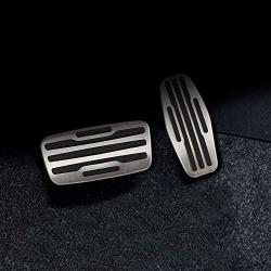 For Chevrolet Chevy Silverado Accessories 2019-2020 2021 Automatic Transmission Non-Slip Metal Rubber Brake Foot Car Gas Pedal Cover Trim 2pcs (Pedal)