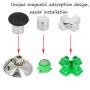 Magnetic Metal Bullet Buttons for PS4 Controller, YTTL Replacement Accessories Thumbsticks Thumb Grips Analog Stick + ABXY + D-pad for PS4 PS4 Slim/Pro games System Controller
