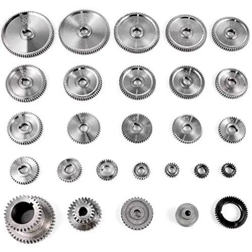 VEVOR 27PCS Metal Lathe Gears, Precise Mini Lathe Replacement Gears including Box Gear Set, Slotless Gears, Metal Motor Gears, Variable Gears, Belt Gear for CJ0618 Mini Lathes & Milling Machines VEVOR 27PCS Metal Lathe Gears, Precise Mini Lathe Replacement Gears including Box Gear Set, Slotless Gears, Metal Motor Gears, Variable Gears, Belt Gear for CJ0618 Mini Lathes & Milling Machines
