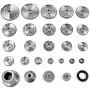 VEVOR 27PCS Metal Lathe Gears, Precise Mini Lathe Replacement Gears including Box Gear Set, Slotless Gears, Metal Motor Gears, Variable Gears, Belt Gear for CJ0618 Mini Lathes & Milling Machines VEVOR 27PCS Metal Lathe Gears, Precise Mini Lathe Replacement Gears including Box Gear Set, Slotless Gears, Metal Motor Gears, Variable Gears, Belt Gear for CJ0618 Mini Lathes & Milling Machines