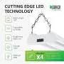 Sunco Lighting 4 Pack LED Utility Shop Light, 4 FT, Linkable Integrated Fixture, 40W=260W, 5000K Daylight, 4500 LM, Clear Lens, Surface/Suspension Mount, Pull Chain, Garage - ETL, Energy Star Sunco Lighting 4 Pack LED Utility Shop Light, 4 FT, Linkable Integrated Fixture, 40W=260W, 5000K Daylight, 4500 LM, Clear Lens, Surface/Suspension Mount, Pull Chain, Garage - ETL, Energy Star