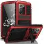 Simicoo Samsung Note 20 Ultra Metal Case with Screen Protector Military Rugged Heavy Duty Shockproof with Stand Camera Protector Full Cover case for Note 20 Ultra (Red)