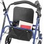 Drive Medical 10257BL-1 Four Wheel Walker Rollator with Fold Up Removable Back Support