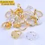 Jdesun 20 Pieces Ring Blanks with 16mm Adjustable Ring Bases, Metal Round Finger Ring Trays, Gold and Silver Plated Jdesun 20 Pieces Ring Blanks with 16mm Adjustable Ring Bases, Metal Round Finger Ring Trays, Gold and Silver Plated