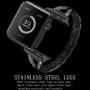for Apple Watch 42mm 44mm Accessories Bands, Huishang Stainless Steel Band iWatch Wrist Straps with Crystal Rhinestone Diamond for Apple Watch Series 4 3 2 1 Edition Version (Metal Black 42 44mm)