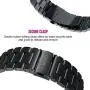 Gear S3 Frontier/Classic Band/Galaxy Watch 46mm Band,V-MORO 22mm Solid Stainless Steel Metal Business Bracelet Strap for Samsung Gear S3 Frontier/S3 Classic Smartwatch/Galaxy Watch 46mm R800 Black