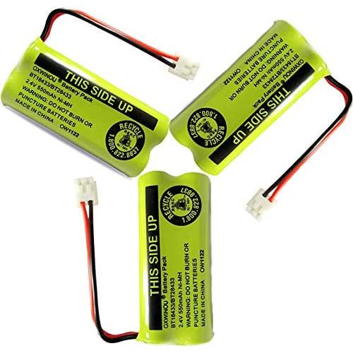 BT18433 BT28433 BT184342 BT284342 BT183348 BT283348 BT-1011 Replacement Battery Compatible for Vtech Phone CS6209 CS6219 CS6229 DS6151 89-1330-01-00 CPH-515D OXWINOU(Pack of 3)
