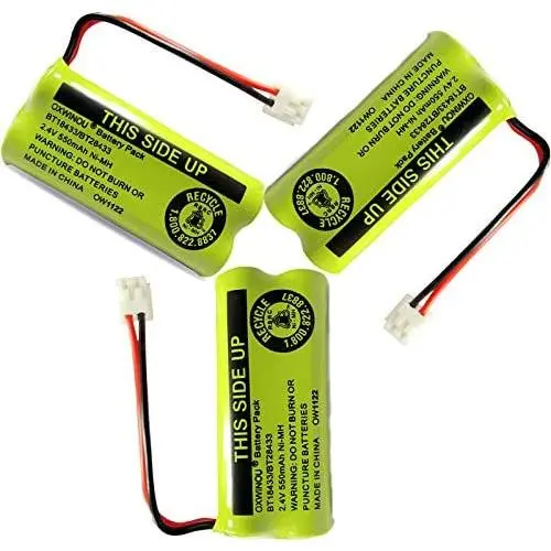 BT18433 BT28433 BT184342 BT284342 BT183348 BT283348 BT-1011 Replacement Battery Compatible for Vtech Phone CS6209 CS6219 CS6229 DS6151 89-1330-01-00 CPH-515D OXWINOU(Pack of 3)