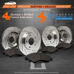 [Front + Rear] Rotors w/Metallic Pad Premium Brakes (Silverado 1500 Sierra 1500)