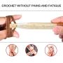 Crochet Hook Set, NuLink 36-Pieces Ergonomic Soft Handle Crochet Yarn Large Eye Blunt Knitting Needles Kit with Case Holders for Beginners Experienced